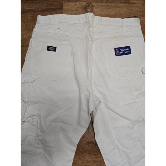 Dickies Sherwin Williams Mens 40x32 Painter Pants White Workwear Utility - Picture 9 of 16